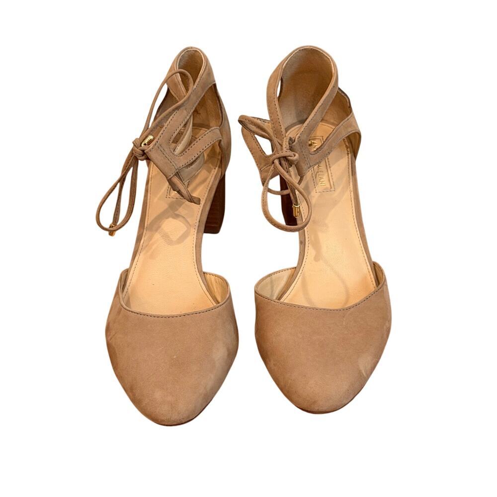 Antonio Melani ACCORDE Tuscan Taupe Suede Dress Shoe Ankle Tie Sz 8.5
